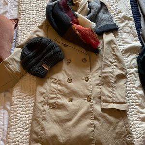 Coat, Blanket Scarf and Hat